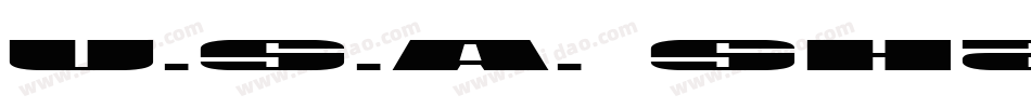 U.S.A. Shadow字体转换